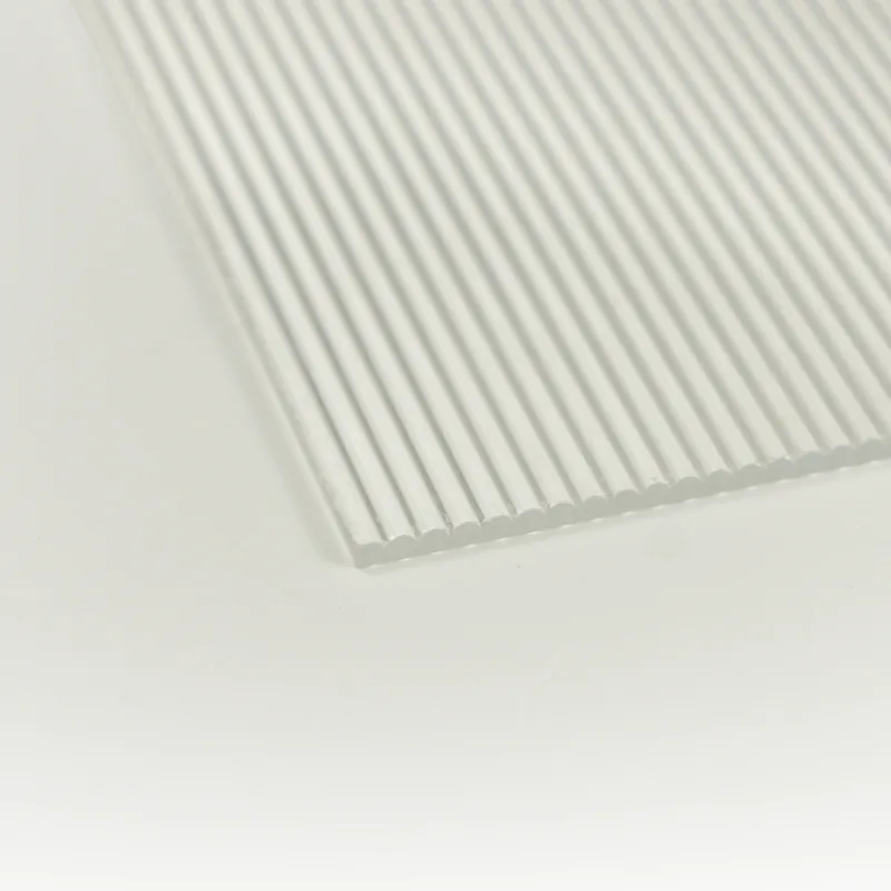 Transparente, gerippte Terlux-Platte
